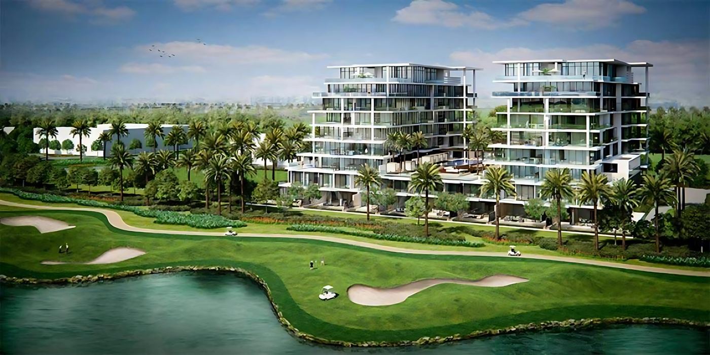 Villas beside a golf course