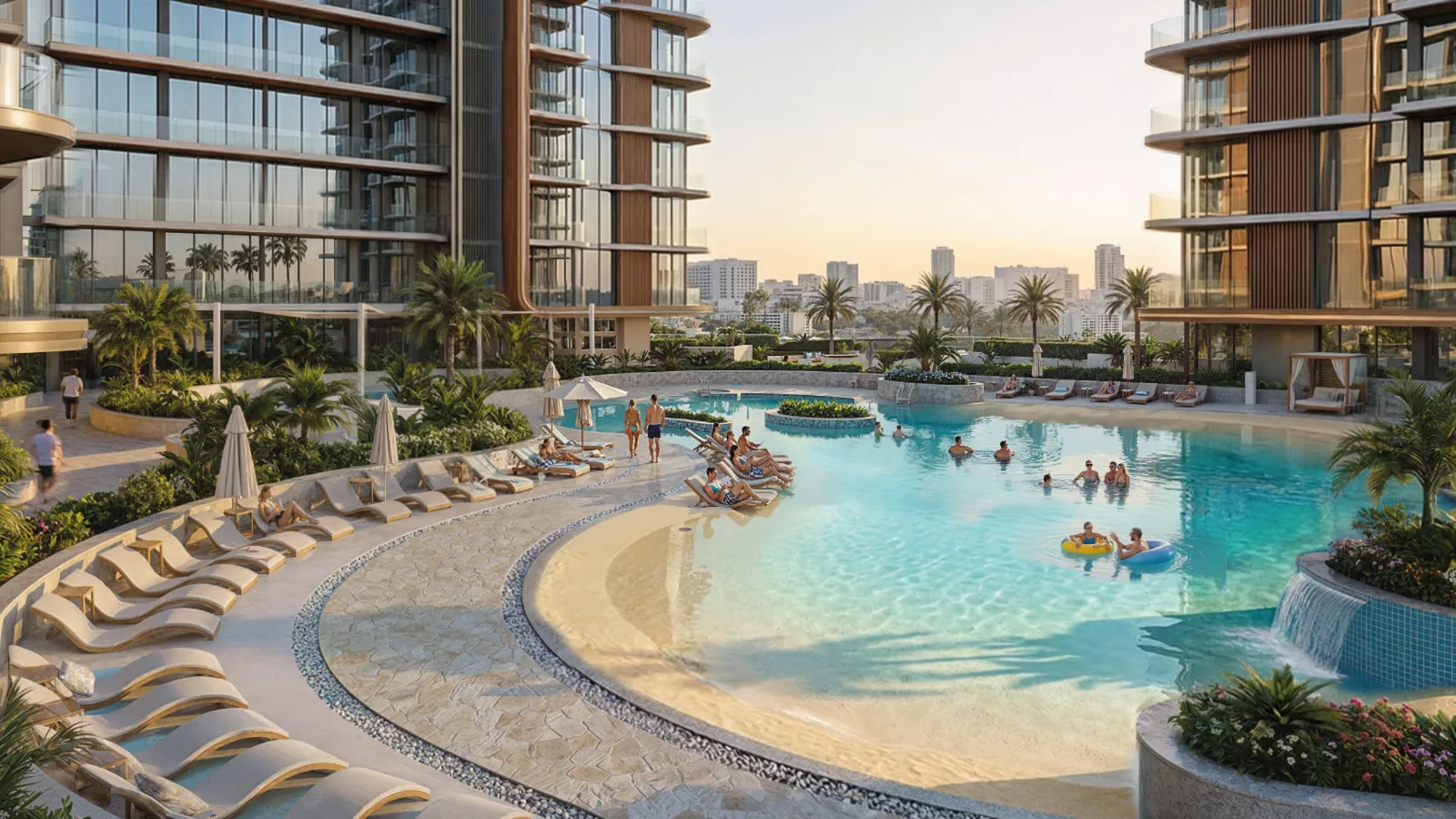 Azizi Jaddaf Beach Oasis, artist’s impression