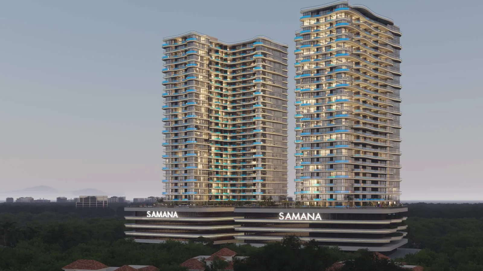 SAMANA Barari Twin Towers, artist’s impression